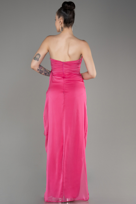 Abschlusskleid Lang Chiffon Fuchsie ABU3947