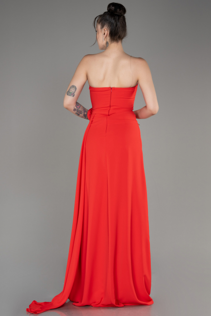 Abendkleid Lang Chiffon Koralle ABU3974
