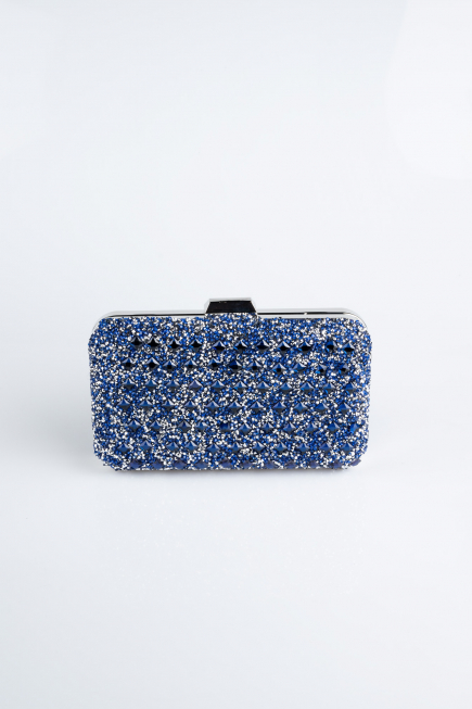 Sächsischblau Abendtasche Steinbesetzt SHT827
