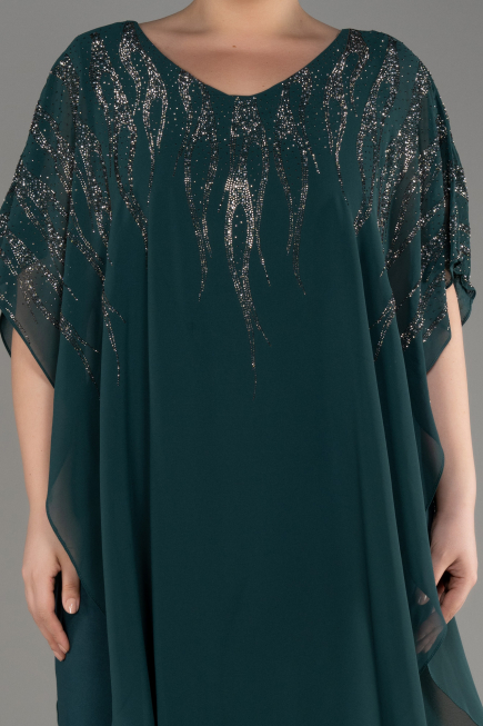 Smaragdgrün Abendgarderobe İn Großen Größen Chiffon ABT111