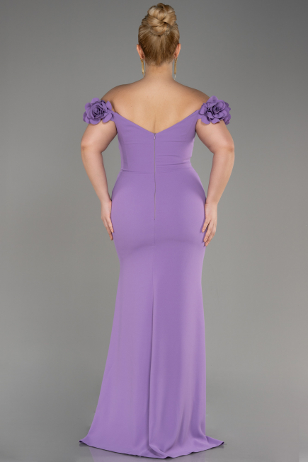 Lila Abschlusskleid In Übergröße Lang ABU3946
