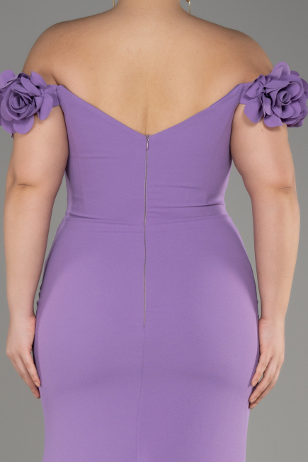 Lila Abschlusskleid In Übergröße Lang ABU3946