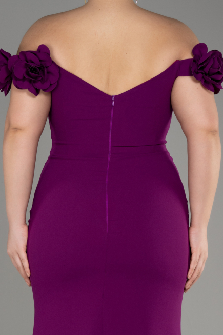 Violett Abschlusskleid In Übergröße Lang ABU3946