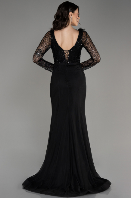 Abendkleid Lang Schwarz ABU3283