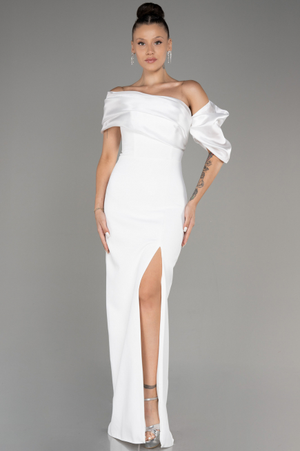 Abendkleid Lang Weiß ABU4024