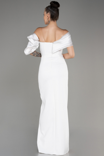 Abendkleid Lang Weiß ABU4024