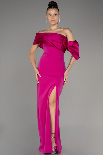 Abendkleid Lang Fuchsie ABU4024
