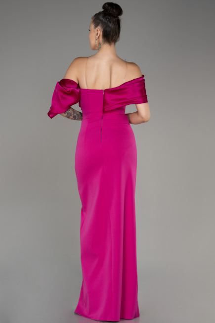 Abendkleid Lang Fuchsie ABU4024