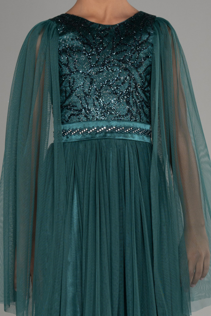 Smaragdgrün Abendkleid Für Kinder Lang ABU3155