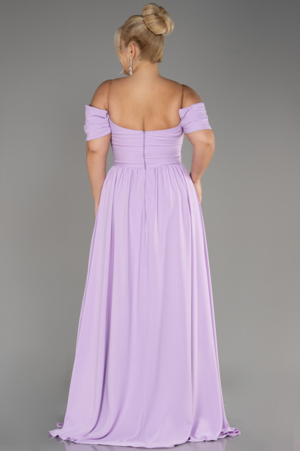 Lila Abendgarderobe İn Großen Größen Chiffon Lang ABU3738