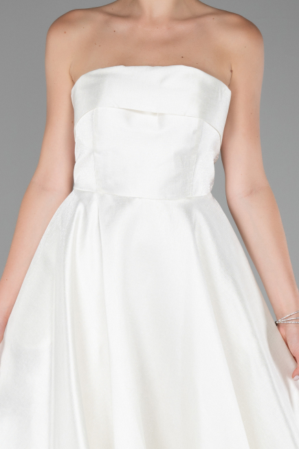 Partykleid Lang Weiß ABU4049