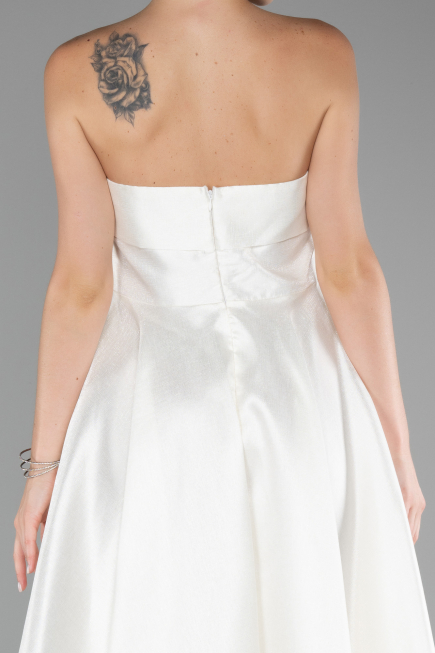 Partykleid Lang Weiß ABU4049