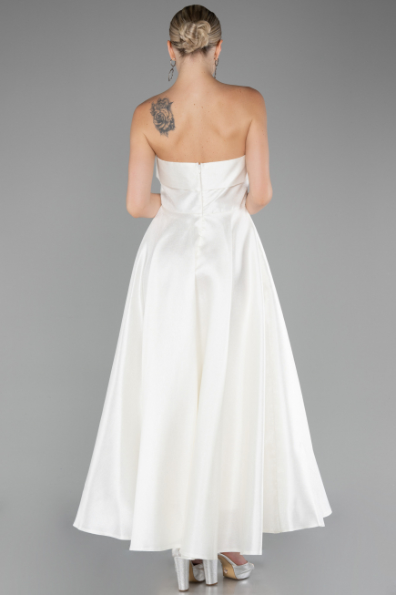 Partykleid Lang Weiß ABU4049