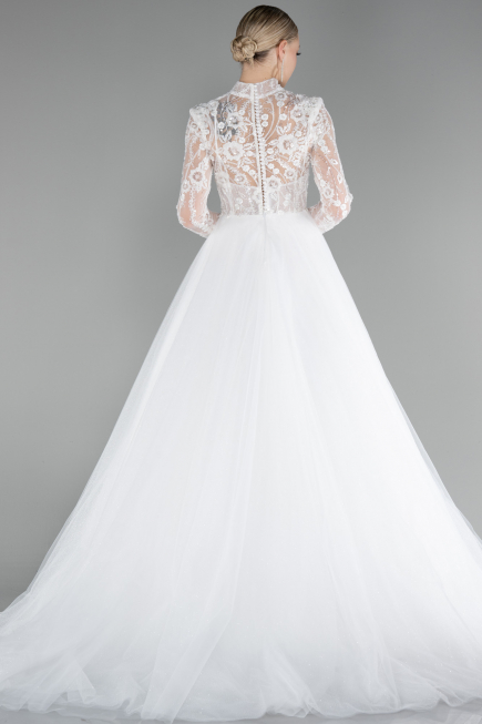 Hochzeitskleider Lang Weiß ABU4107