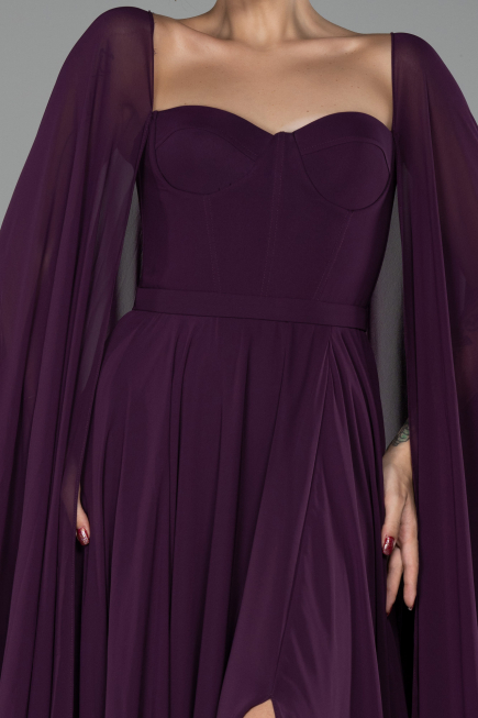 Standesamtkleid Lang Chiffon Violette ABU4158