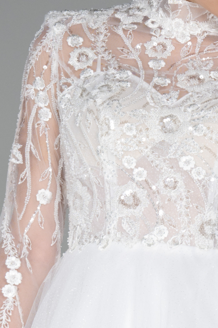 Hochzeitskleider Lang Weiß ABU4107