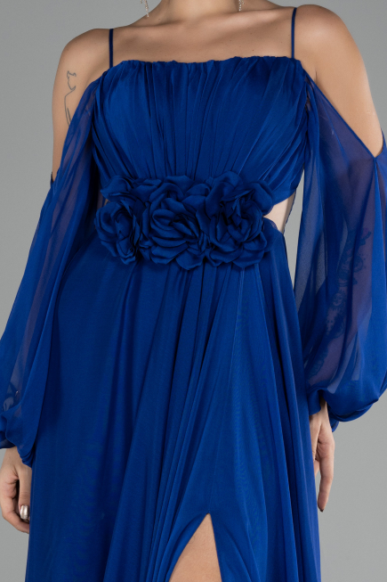 Abendkleid Lang Chiffon Sächsischblau ABU4165