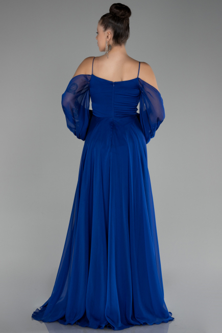 Abendkleid Lang Chiffon Sächsischblau ABU4165