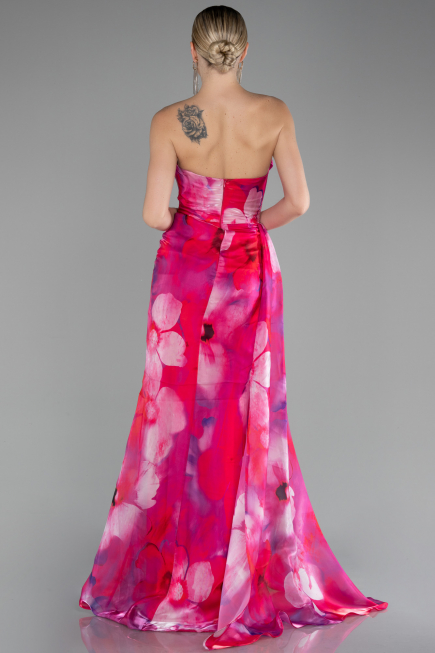 Abendkleid Lang Fuchsie ABU4169