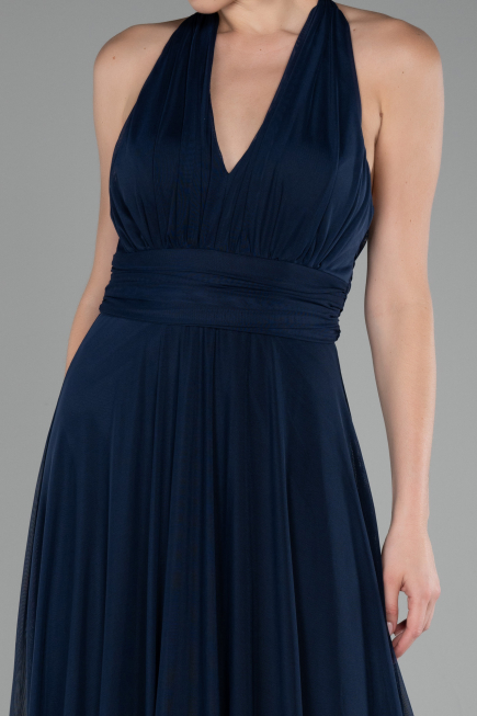Abschlusskleid Lang Marineblau ABU4188