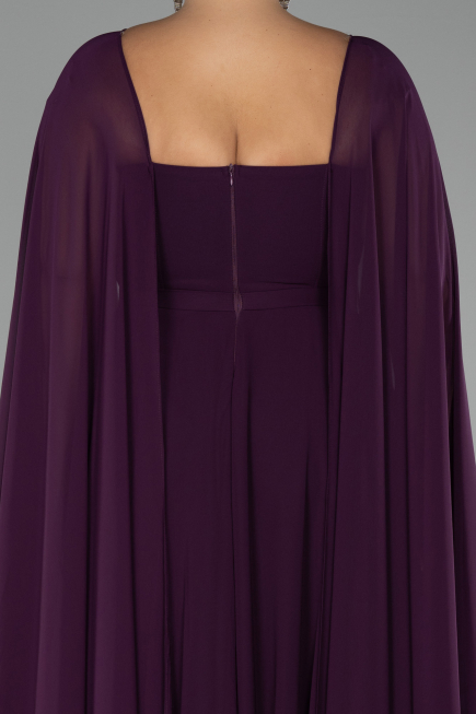 Kleider in Großen Größen Lang Chiffon Violette ABU4161