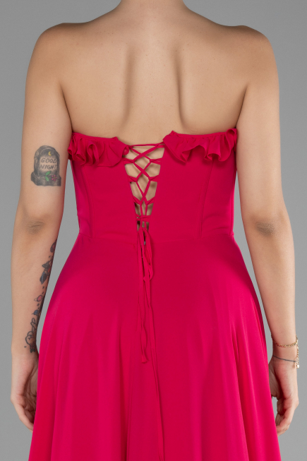 Abschlusskleid Lang Chiffon Fuchsie ABU4214