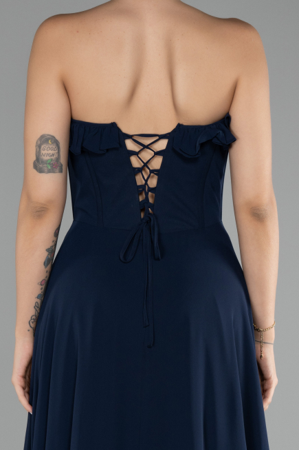 Abschlusskleid Lang Chiffon Marineblau ABU4214