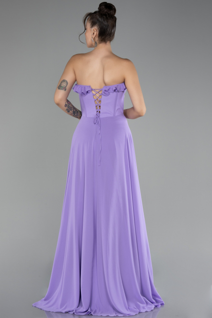Abschlusskleid Lang Chiffon Lila ABU4214