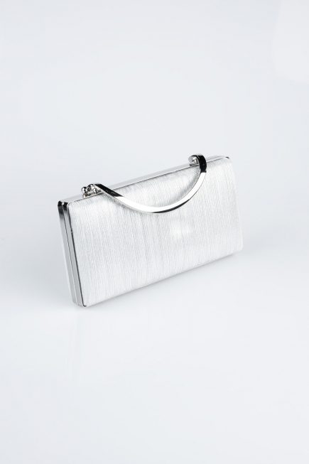 Kästchen-Tasche Laserschnitt Silber V258