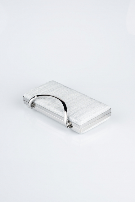 Kästchen-Tasche Laserschnitt Silber V258