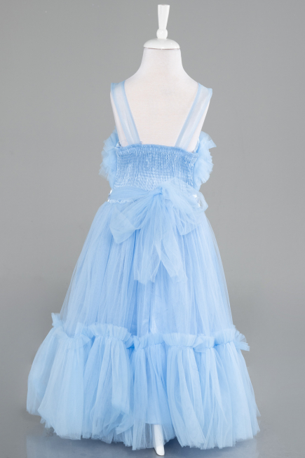 Abendkleid für Kinder Lang Blau ABU4221