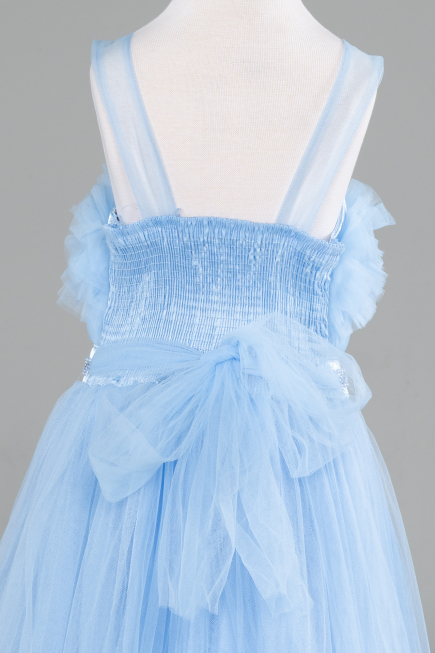 Abendkleid für Kinder Lang Blau ABU4221