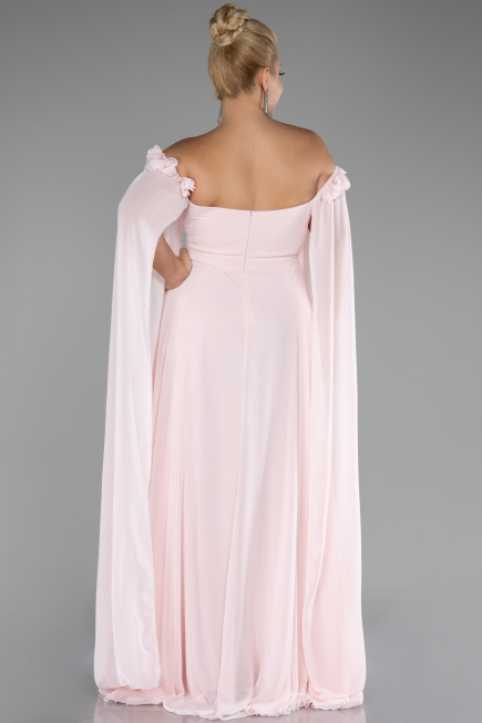 Puder Kleider İn Großen Größen Chiffon Lang ABU3464