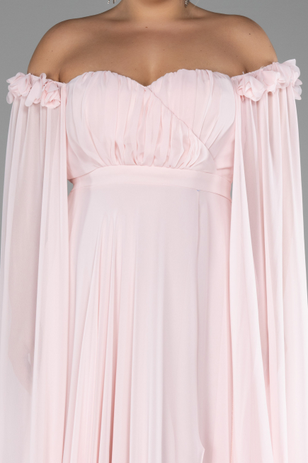 Puder Kleider İn Großen Größen Chiffon Lang ABU3464
