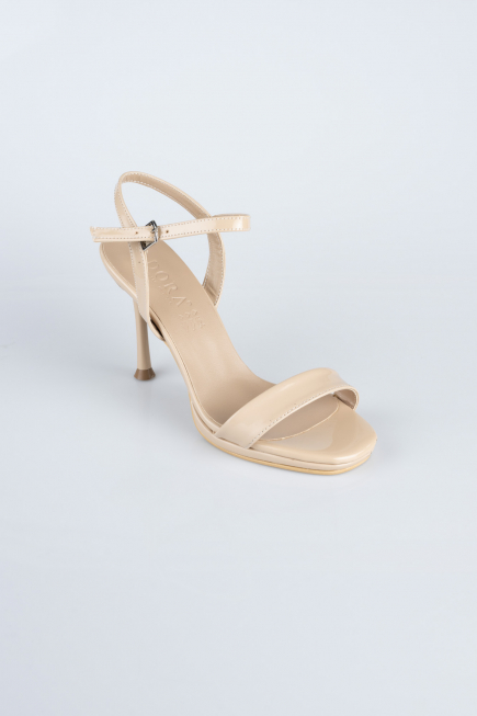 Party-Schuhe Lang Lackleder Hautfarben ABU4235