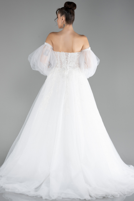 Hochzeitskleider Lang Weiß ABU4236