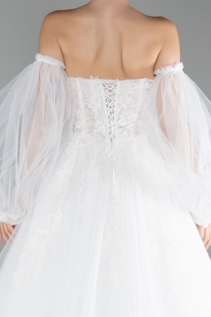 Hochzeitskleider Lang Weiß ABU4236