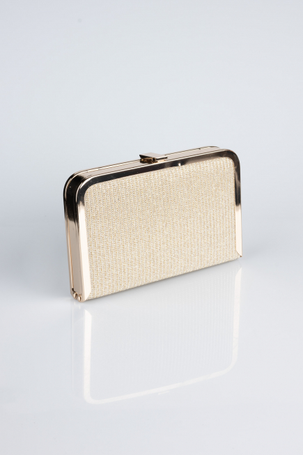 Kästchen-Tasche Glitzernd Gold KC121