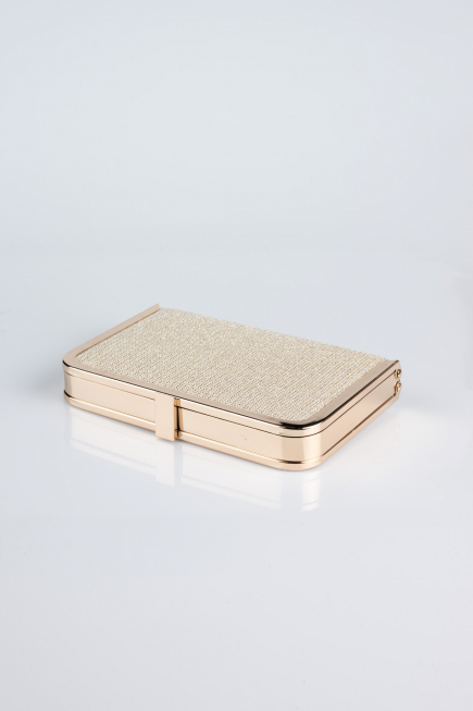 Kästchen-Tasche Glitzernd Gold KC121
