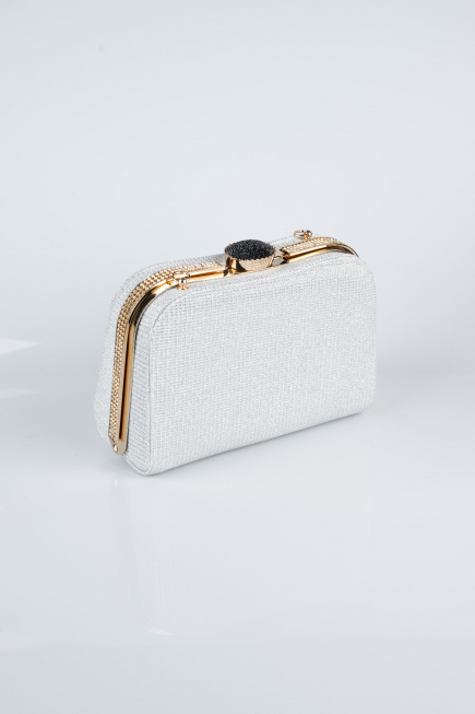Abendtasche Glitzernd Silber KC128