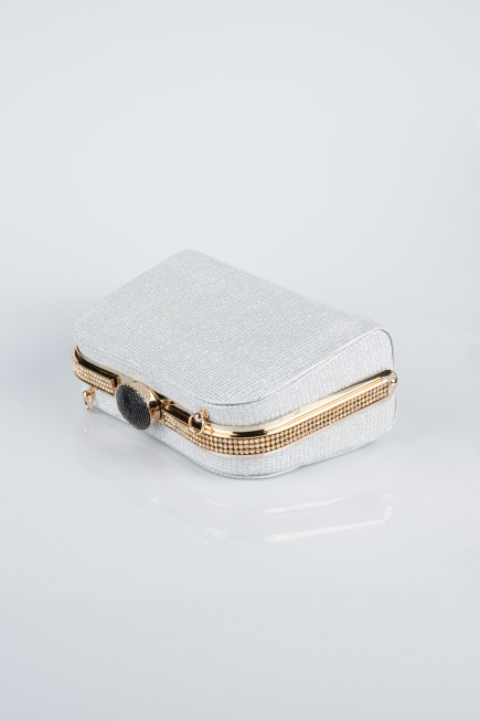 Abendtasche Glitzernd Silber KC128