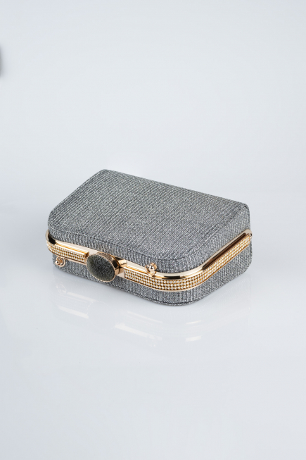 Abendtasche Glitzernd Platin KC128