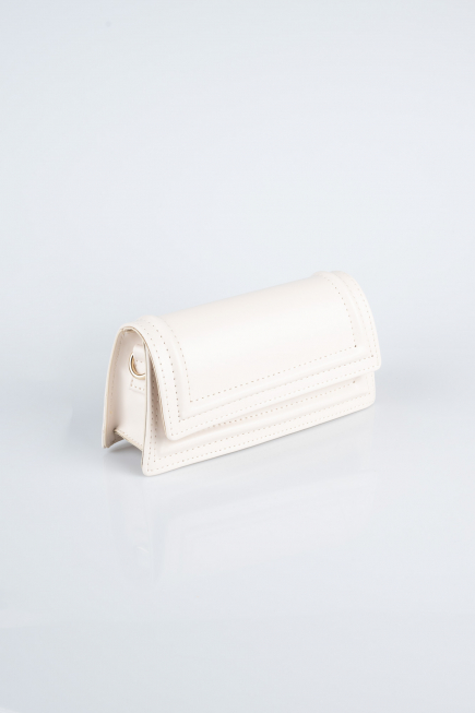 Abendtasche Leder Beige KC409