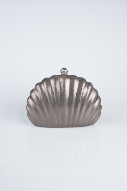 Abendtasche Wildleder Platin KC180