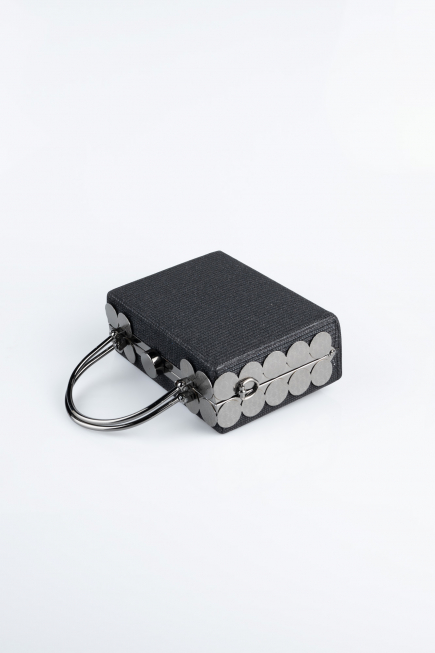 Abendtasche Glitzernd Schwarz KC161