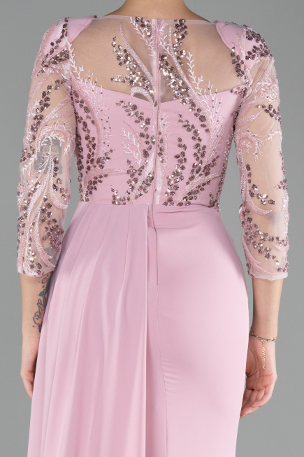 Abendkleid Lang Chiffon Puder ABU4293