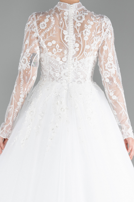 Hochzeitskleider Lang Weiß ABU4290