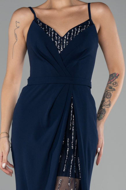 Abendkleid Lang Marineblau ABU4299