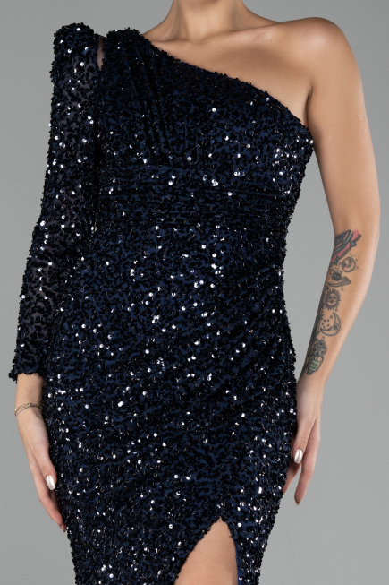 Abendkleid Lang Marineblau ABU4302