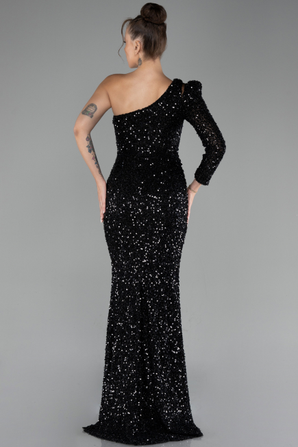 Abendkleid Lang Schwarz ABU4302